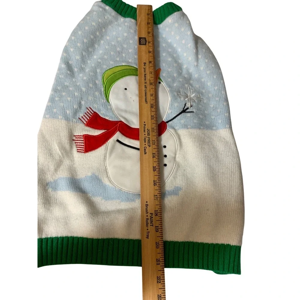 Mitford Snowman Hallmark Christmas Dog Sweater LG Holiday Knit Pet Vest